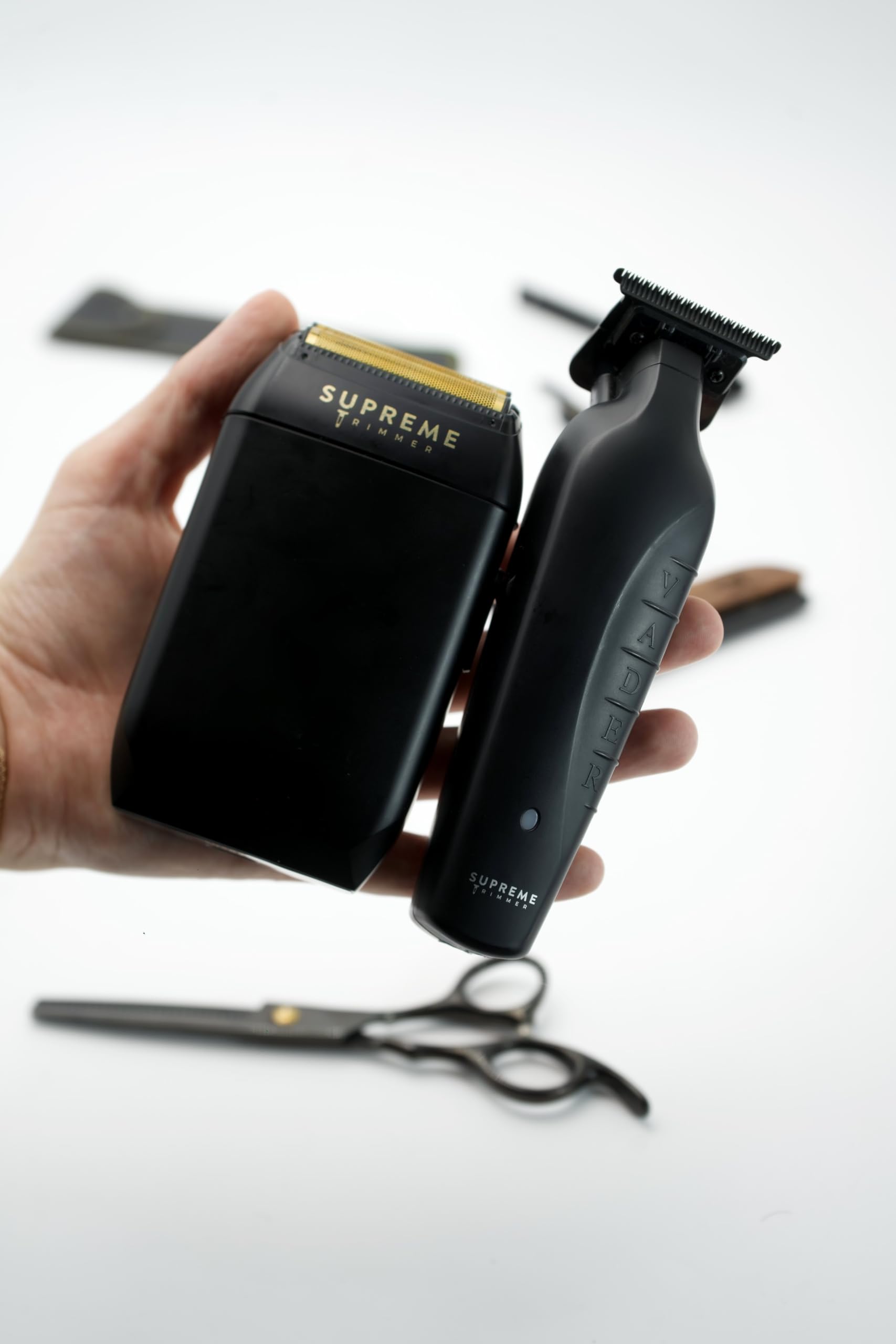 Supreme Trimmer Vader Trimmer & Crunch Foil Shaver Barber Haircutting Kit | Professional DLC T-Blade Beard Trimmer ST3778 & STF602 Waterproof IPX6 Shaver Set | (Acid)