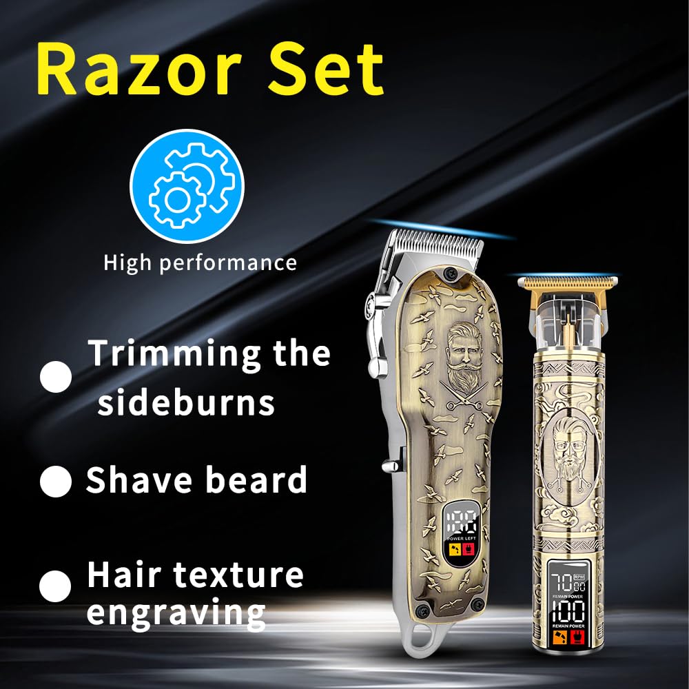 LQT Professional Hair Clipper & Beard Trimmer for Men - USB Rechargeable, Lightweight, Low Noise Multifunctional Grooming Kit - Ideal Gift for Him