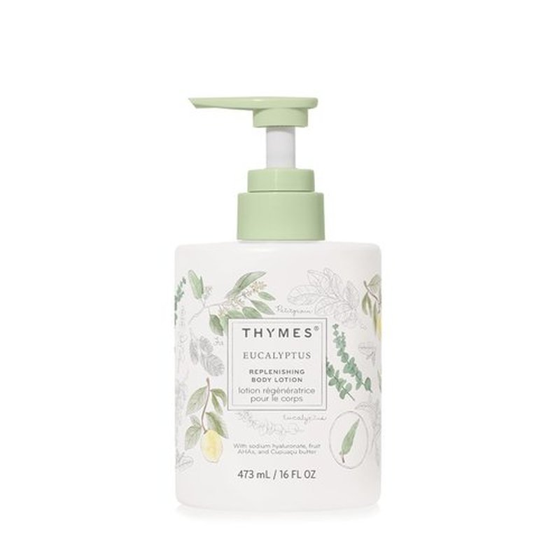 Thymes Replenishing Body Lotion - Moisturizing Formula for Dry Skin - Eucalyptus & Citrus Scent (16 fl oz)