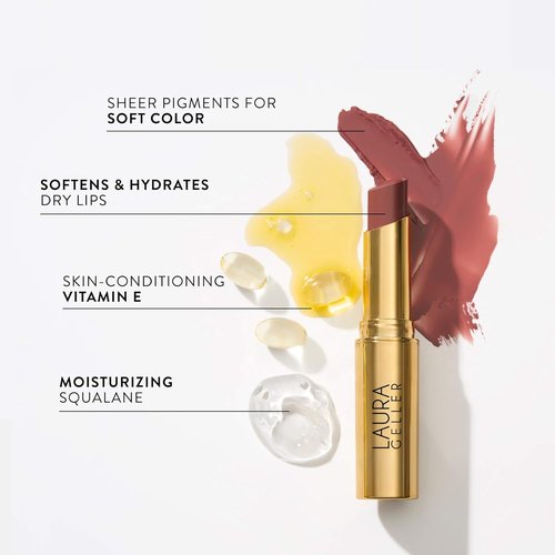 Laura Geller New York Jelly Balm Lip Balm - Hydrating Tinted Formula with Vitamin E - Semi-Shine Finish