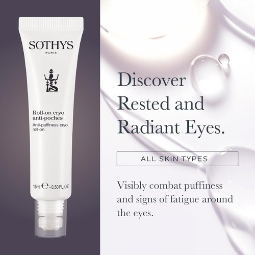 SOTHYS Anti-Puffiness Cryo Roll-On - Eye Roller Gel for Dark Circles & Puffy Eyes | Firming Undereye Care