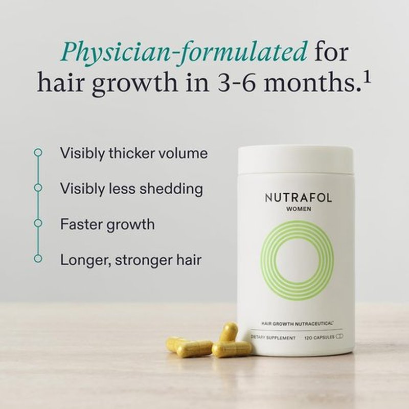 Nutrafol Women's Hair Growth Supplement - Physician-Formulated Collagen Peptides Powder | 12 oz Bottle for Thicker, Stronger Hair