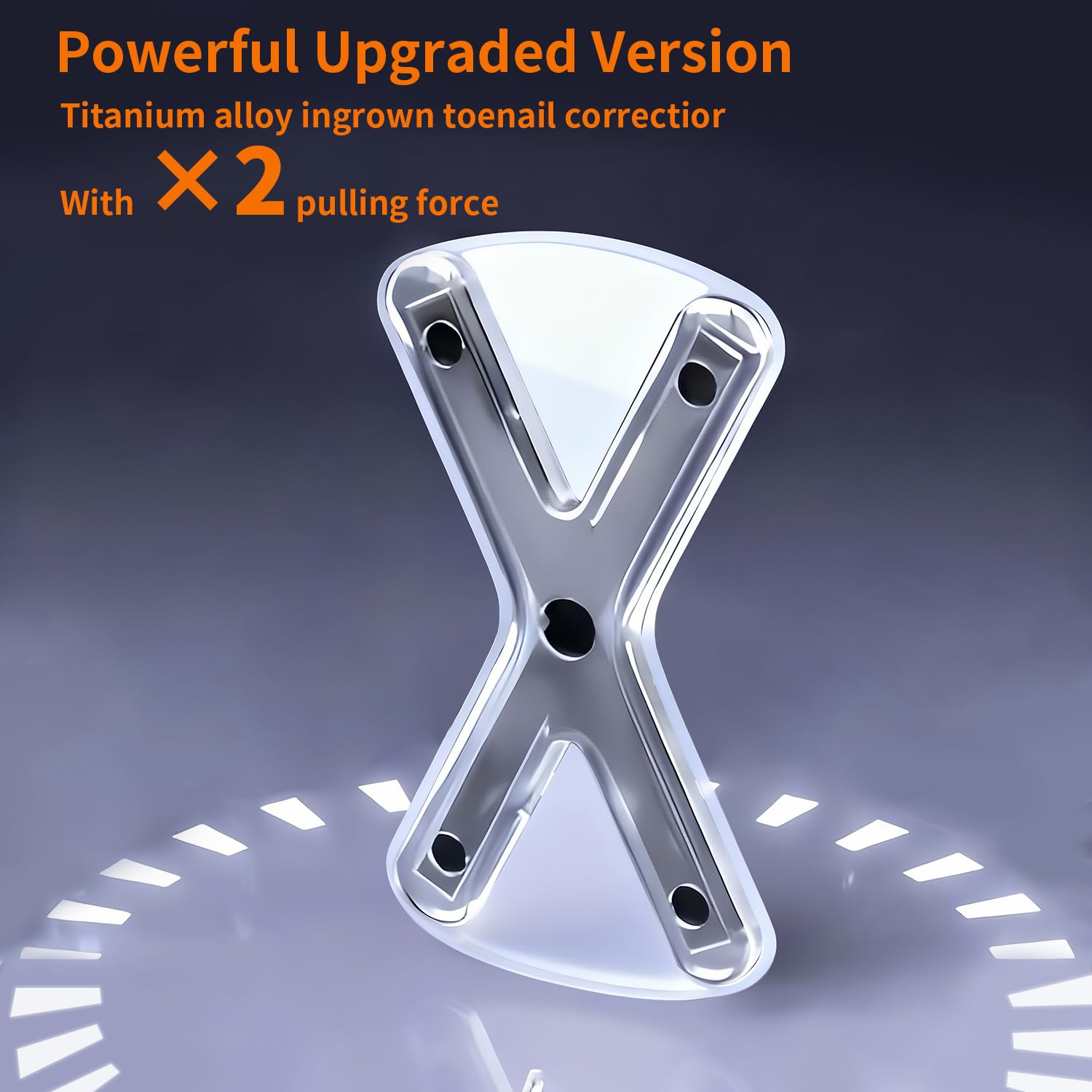 10 Patchs X-Shaped Upgrade Titanium Alloy Ingrown Toenail Corrector,At Home Ingrown Toenail Treatment for Man and Women,Ingrown Toenail Removal Kit,Curved Toenail Corrector (Large Size)