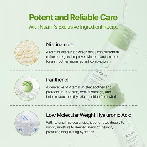 NUARIN Ganghwa Mugwart Calming Toner 200ml / 6.76 fl.oz | 77% Ganghwa-Origin Mugwort Extract | LHA Exfoliating Daily Toner for Pore & Sebum Care | Vegan | Korean Skincare