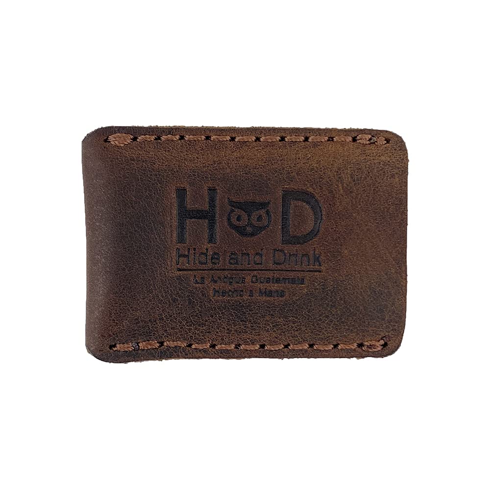 Hide & Drink, Leather Double Edge Safety Razor Head Protective Sheath, Shaving Travel Cover Handmade (Black Cat)