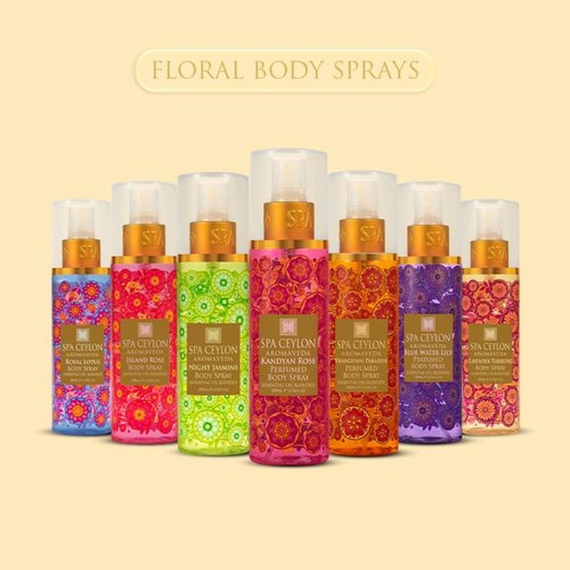 SPA CEYLON Frangipani Paradise Body Spray - Tropical Floral Fragrance Mist with Frangipani & Jasmine