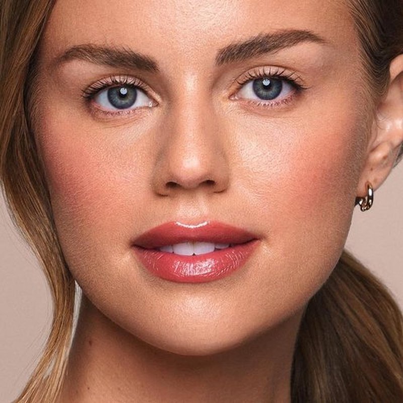 Jouer Essential Lip Enhancer Shine Balm - Tinted Lip Balm for Moisturizing & Plumping - Bare Rose Color