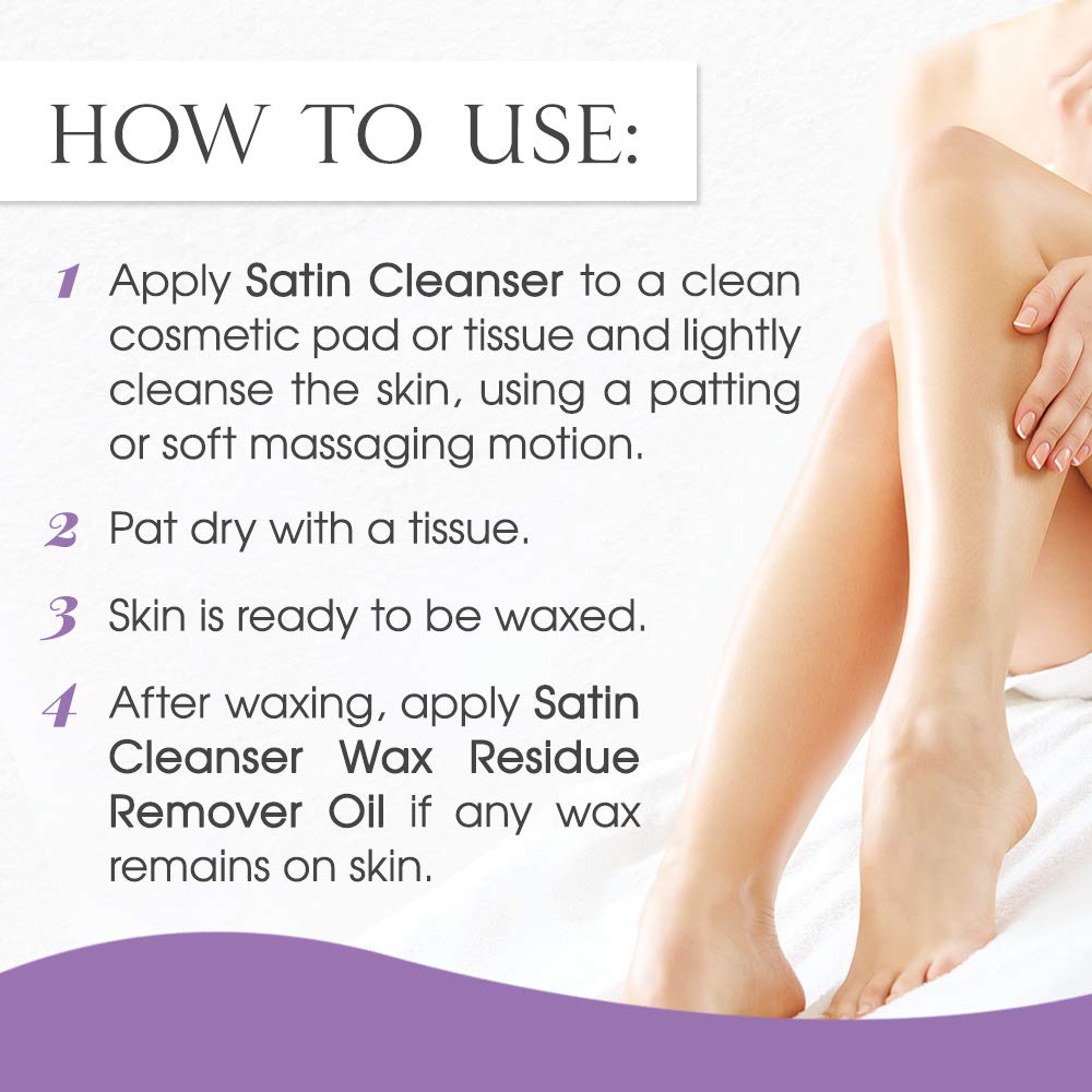 SATIN SMOOTH Satin Cleanser Skin Preparation Cleanser 4 oz x 2 packs
