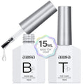 AILLSA Gel Nail Polish - Long Lasting Clear Base & Top Coat | High Gloss Shine, 0.51 Fl Oz