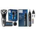 Philips Norelco Shaver 3900 - Rechargeable Wet & Dry Shaver with Trimmer & Stand | Nose Trimmer 3000 for Ears & Brows