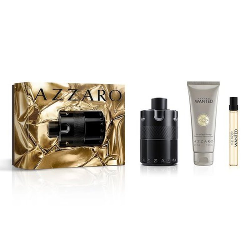 Azzaro The Most Wanted Eau de Parfum Intense 3-Piece Set | Fougère Woody Cologne for Men, 3.4 fl oz & Travel Spray