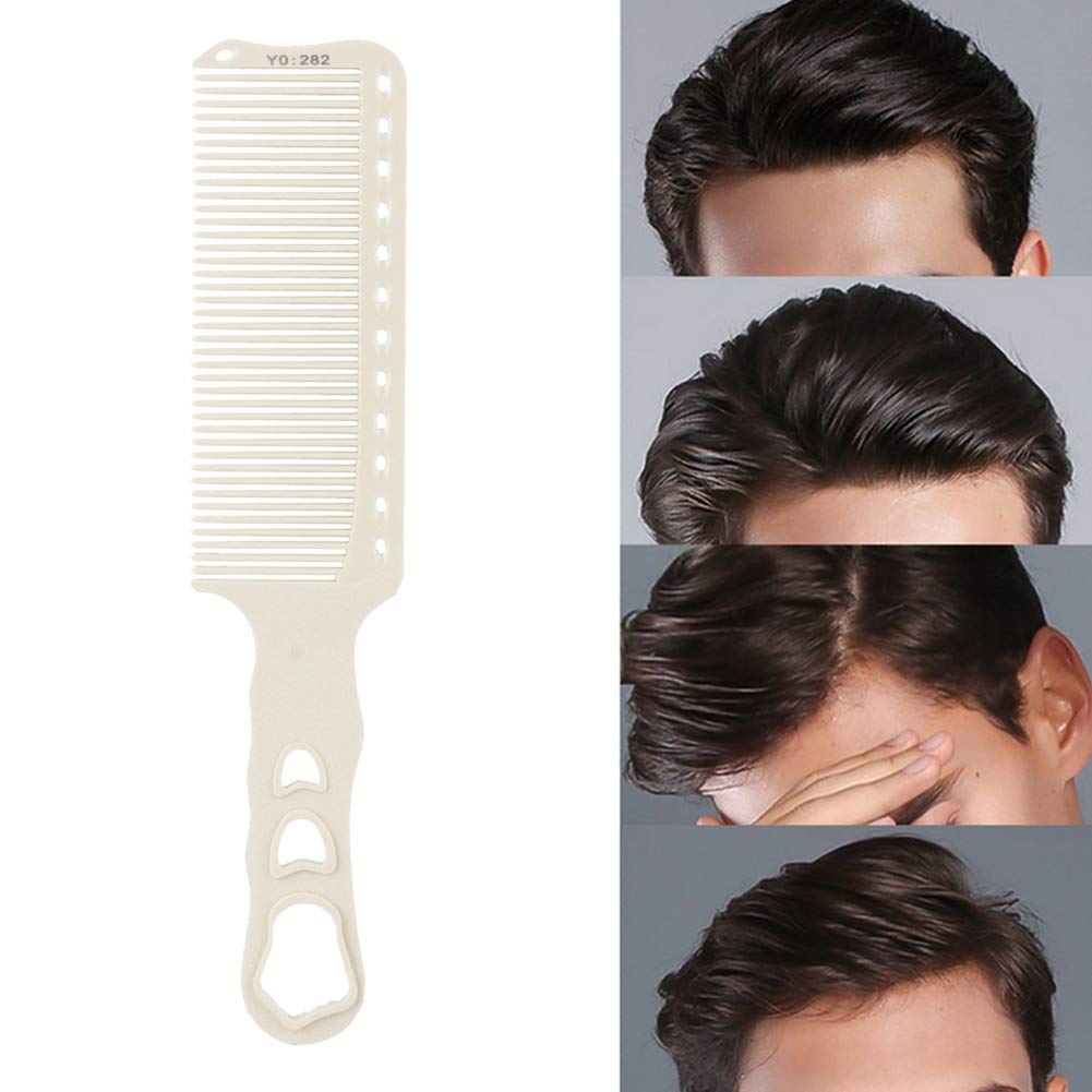 ANGGREK Haircut Comb, Professional Salon Hair Comb Hairdressing Styling Cutting Barber Stylist Tool Comb for Man and Women (White)
