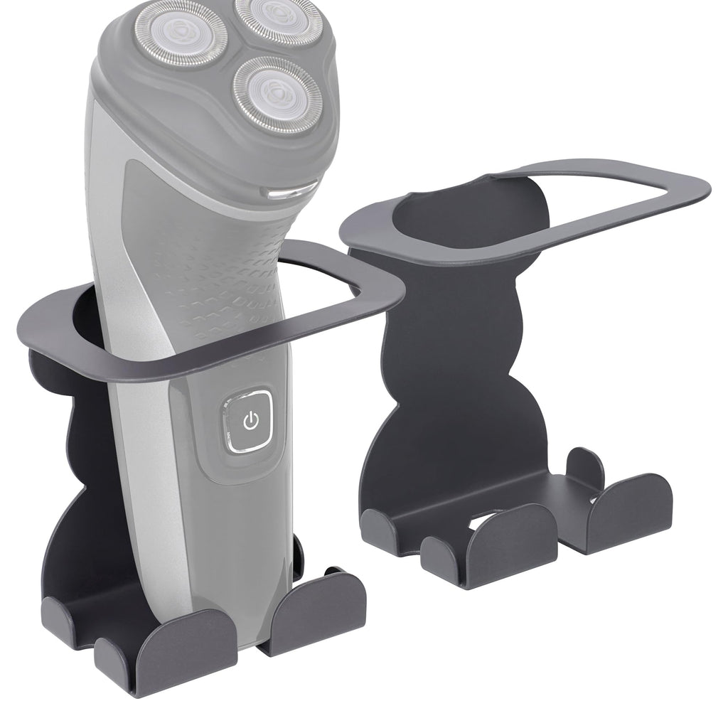 Linkidea Wall Mount Electric Razor Holder, Shaving Stand Compatible with Philips Norelco Shaver 3600, 2400, Series 7000, Bathroom Shaver Accessory Storage Holder (Grey)