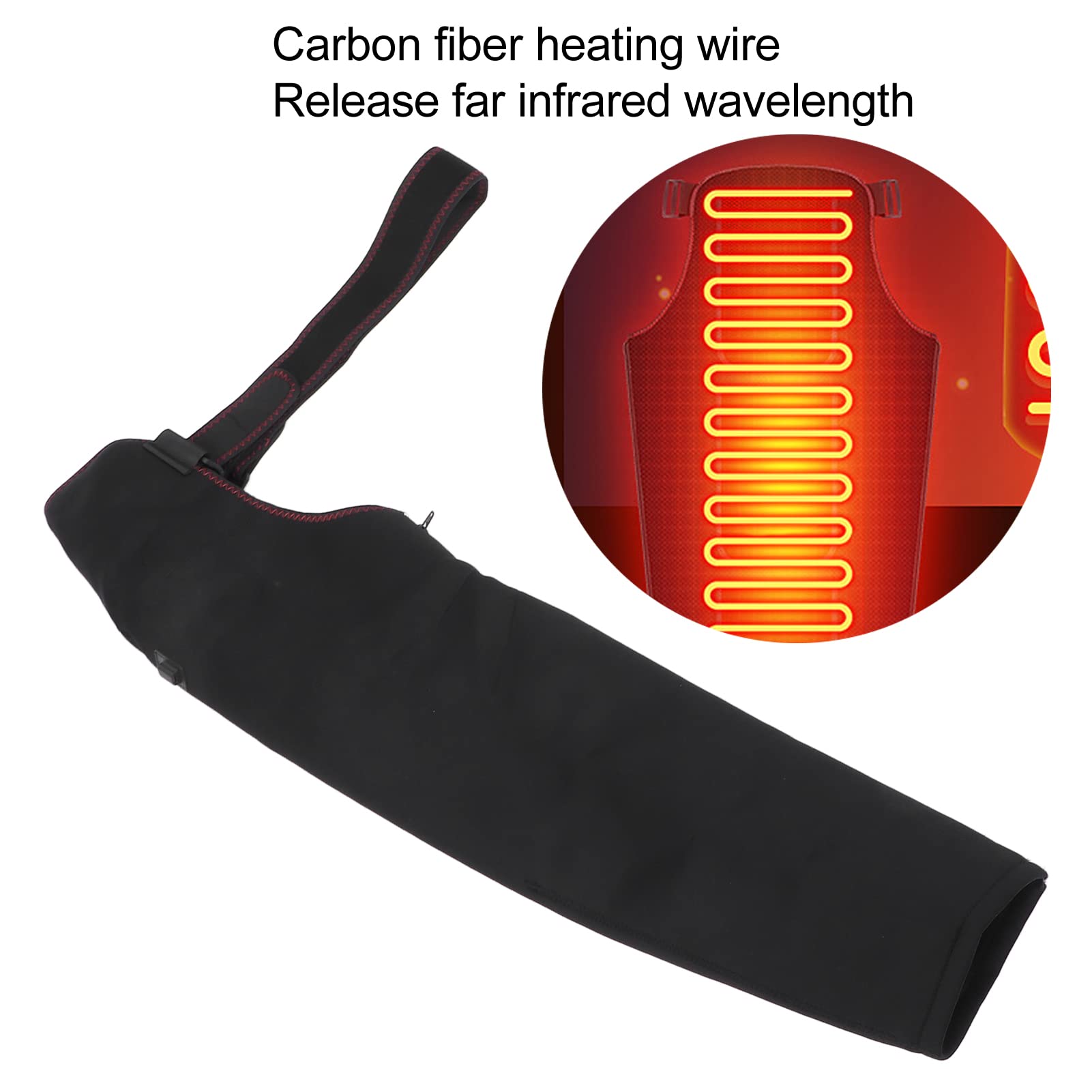Heating Full Arm Wrap Brace, Electric Shoulder Massage Brace Shoulder, Massage Heated Braces for Left Right Shoulder 3 Gears Adjustable Compression Sleeve Wrap