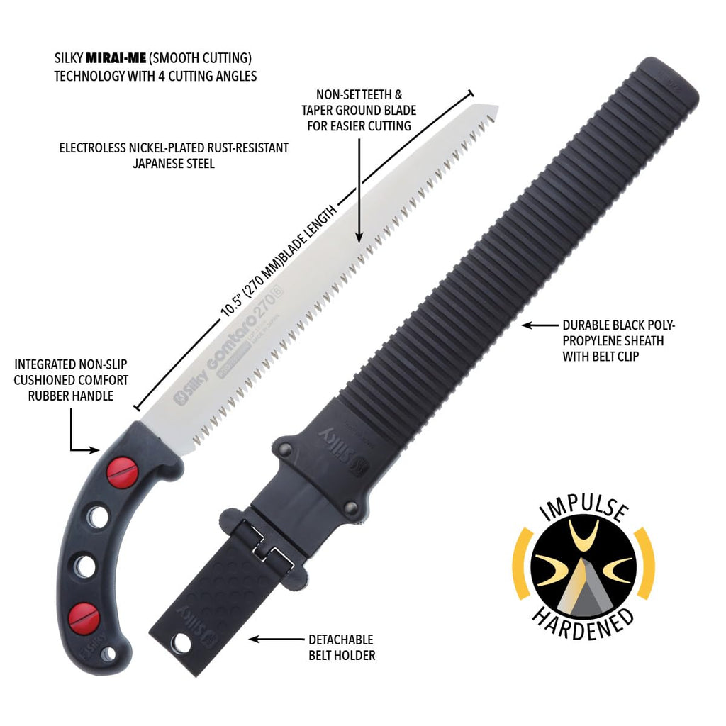 Silky GOMTARO Professional Hand Saw 270mm Large Teeth (102-27)