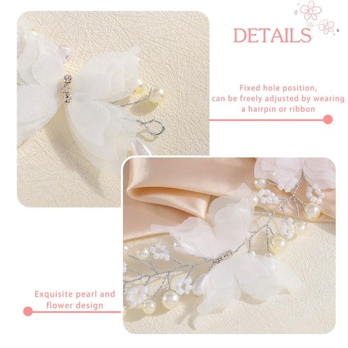 Campsis Butterfly Headband, White First Communion Headpiece for Women and Girls