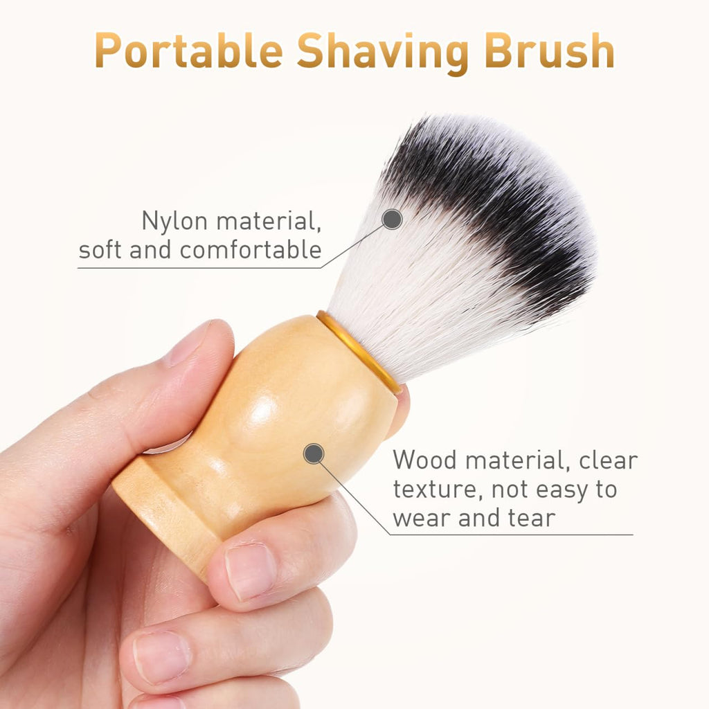 ABOOFAN 2 Pack Men S Shaving Brushes with Soft Synthetic Bristles and Bamboo Handles Wet Shave Tool for Beard Cleaning and Lathering Ideal for Salon Use and Gift Giving