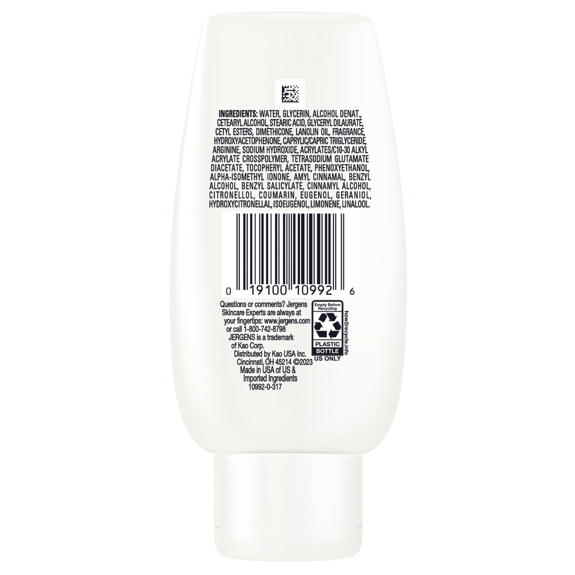 Jergens Original Scent Dry Skin Body Lotion, Hand and Body Moisturizer, Cherry Almond Essence, Dermatologist Tested, 3 Oz, Pack of 8