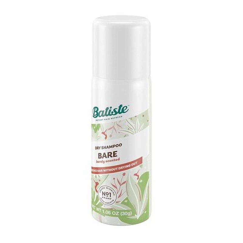 Batiste Dry Shampoo - Bare Mini Travel Size (1.06 oz) | Pack of 3 for Fresh, Clean Hair