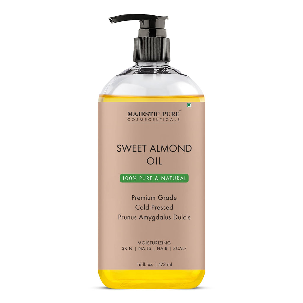 MAJESTIC PURE Apricot Oil, 100% Pure and Natural, Cold-Pressed, Apricot Kernel Oil, Moisturizing, for Skin Care, Massage, Hair Care, and to Dilute Essential Oils, 16 fl oz