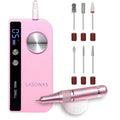 Electric Nail Drill Machine Professional, 35000 RPM Cordless Nail File, Portable Rechargeable Nail Drill and Bits for Acrylic Gel Nails Polishing Removing