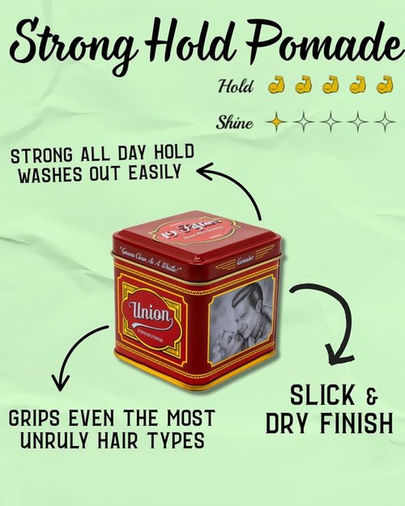 Skiennix Strong Hold Pomade For Men - 4oz Tin | All-Day Firm Hold, Easy Washout, Low Shine & Great Scent - Perfect For Pompadours & Side-Part Styles