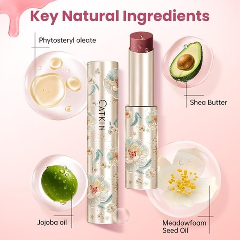 CATKIN Glossy Lip Balm - Ultra Hydrating Tinted Jelly for Plump, Soothing Lips | 0.12 oz C03 Violet