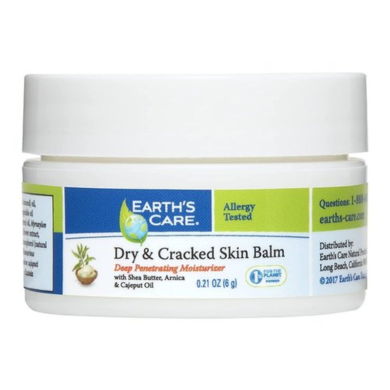 Earth's Care Dry and Cracked Skin Balm, Allergy-Tested, No Parabens, Colors or Fragrances, 0.21 OZ Trial Size