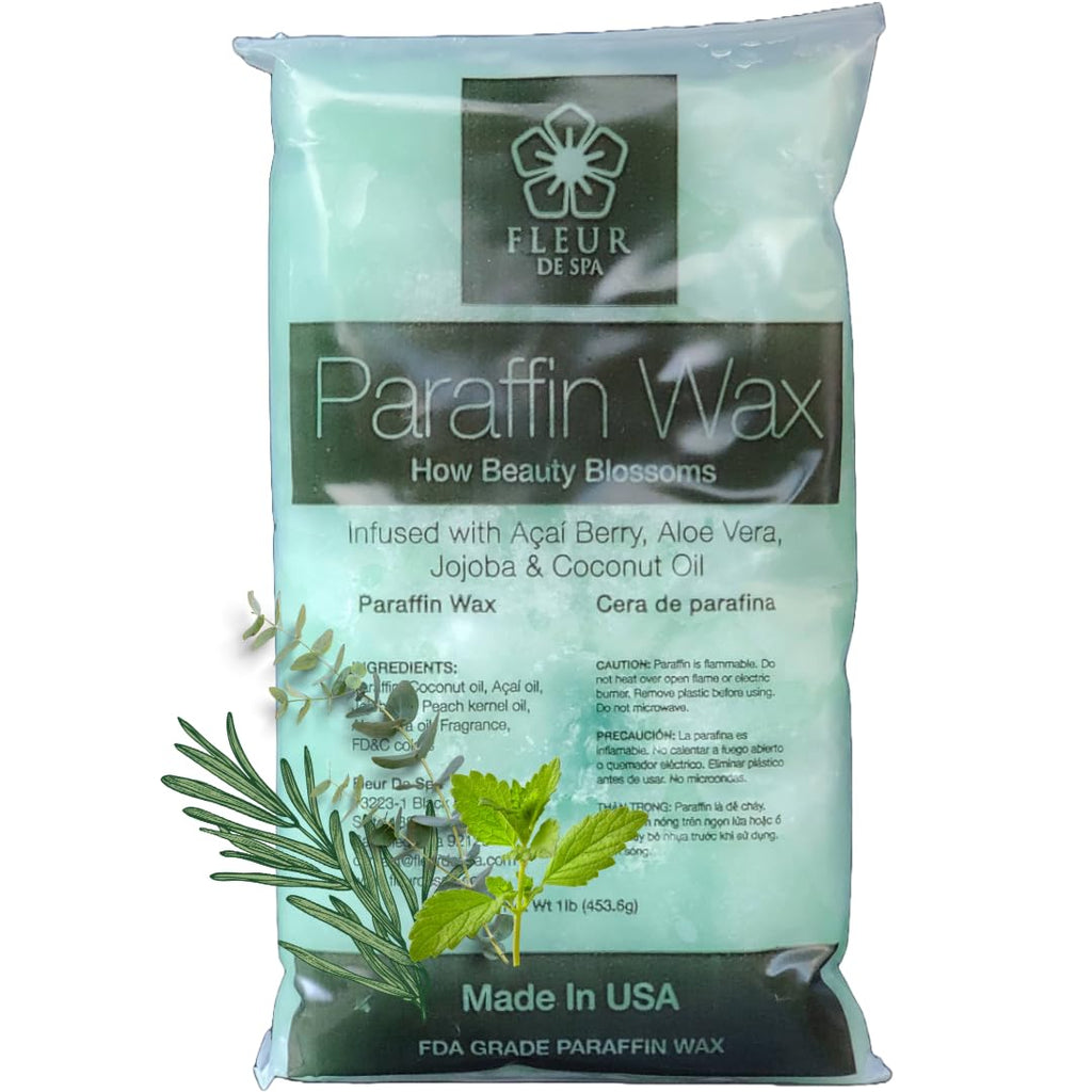 Paraffin Wax Refills 36lb Bulk by FLEUR DE SPA – Made in USA – Infused with Coconut & Jojoba Oils – Professional-Grade, Moisturizing & Soothing for Hands, Feet & Body – Spa & Salon Use