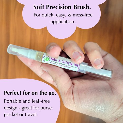 Mona Brands All Natural Nail Oil Cuticle Pen - Restores & Protects Damaged Cuticles | Lavender (2.5 mL)