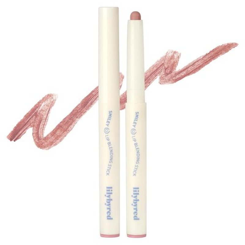 Lilybyred Smiley Lip Blending Stick - 3-in-1 Multi-Use Lip Liner with Smooth Creamy Texture | 0.028 oz (01 Grin with Me)