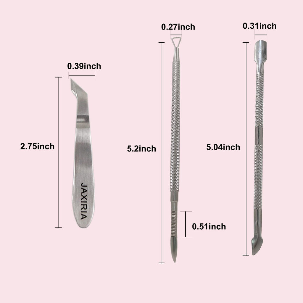 Mini Nail Cuticle Trimmer Kit Cuticle Nipper Cutter Nail Polish Pusher Cuticle Peeler Scraper Perfect for Hang nails - for Fingernails and Toenails(3 Packs)