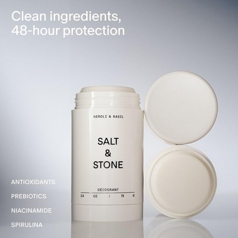 Salt & Stone Signature Scent Duo Set - 48 Hour Aluminum-Free Deodorant & Hydrating Body Mist | Neroli & Basil