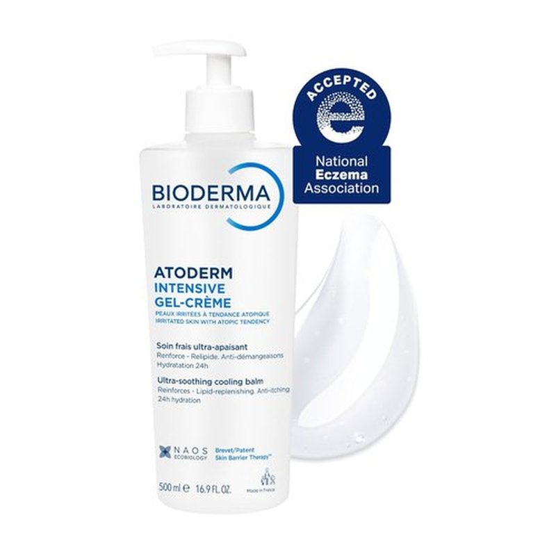 Bioderma Atoderm Intensive Gel-Cream - Soothing Body Moisturizer for Dry Skin | 24-Hour Hydration, 16.9 Fl Oz