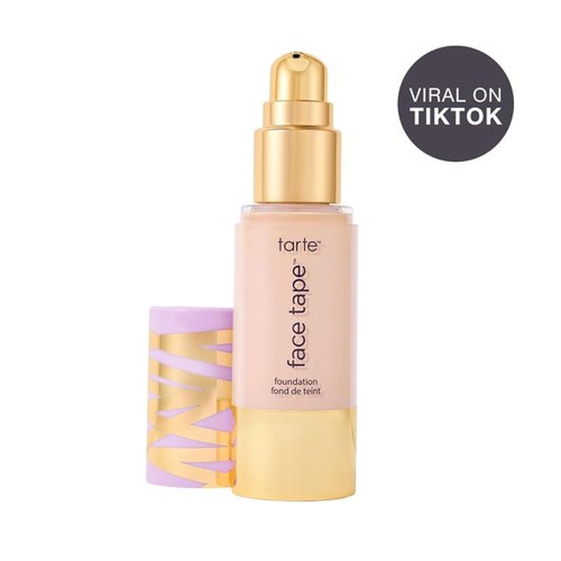 Tarte Face Tape Foundation - Full-Coverage, 12hr Waterproof, Hydrating & Smoothing, Natural Matte Finish