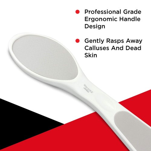 Seki Edge Callus Reducer - (SS-800) - Coarse & Fine Stainless Steel Abrasive Metal Foot File Gently Rasps Away Calluses, Corns & Dead Skin - Made in Japan