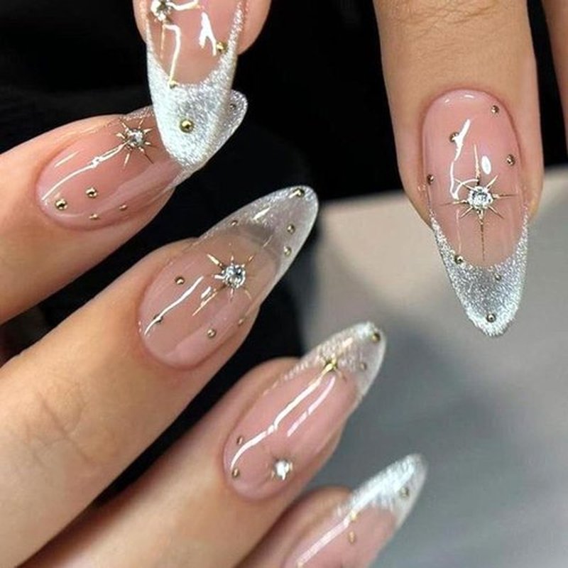 Pretty Diva Cat Eye Chrome Nail Powder, 2 in 1 Highlight Chrome Nail Powder Magic Holographic Mirror Effect Glitter Clear Cat Eye Nail Chrome Powders
