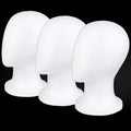 COOKOO 3 PCS Faceless Foam Mannequin Head Wigs Holder Styrofoam Wig Head Stand Wigs Foam Heads for Style, Model Hats ,Display Hair, and Hairpieces, Mask ,Home, Salon and Travel (3 Pieces)