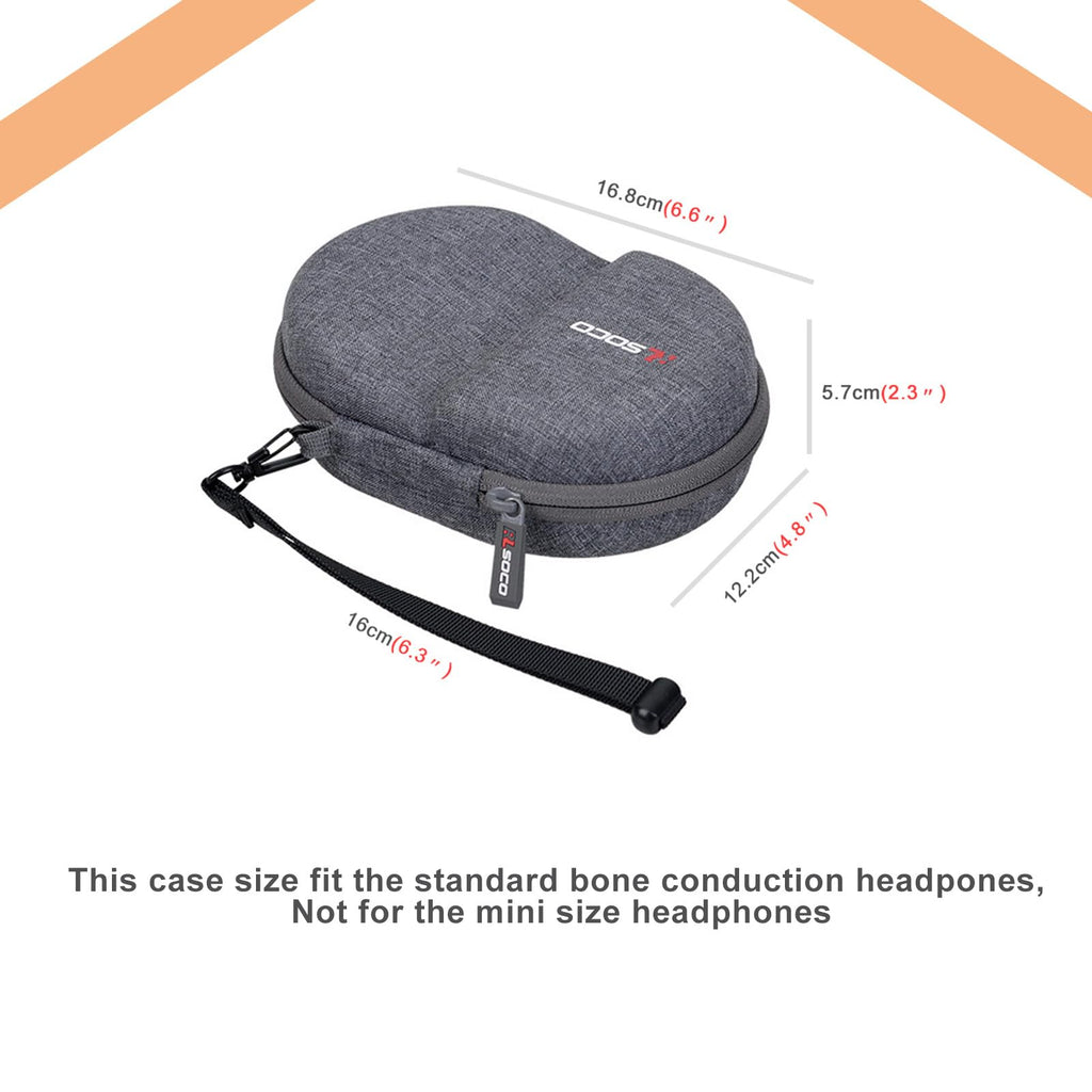 RLSOCO Case for SHOKZ OpenRunPro/OpenRun/OpenMove/OpenSwimPro Headphones | External Dimensions: 6.6×4.8×2.2 in | Note: The Bag is NOT fit for Shokz Mini Size Bone Conduction Headphones (Case Only)