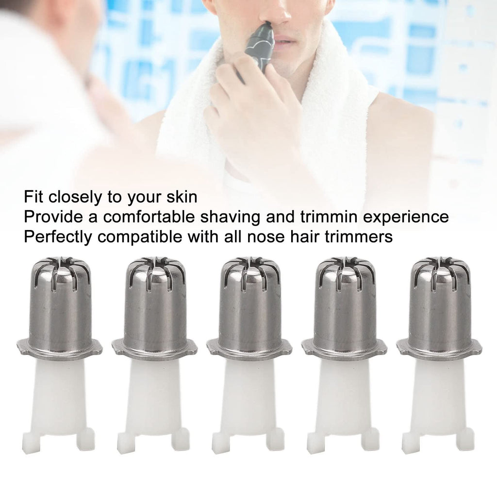 Saluaqui Nose Hair Trimmer Head, 10pcs Universal Replacement Clipper Blade Heads, Fitting, Ideal Replacement, Easy Cleaning, Portable Size for Daily Storage and Travel, Wholesale Business