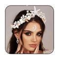 BARTOSI Mermaid Crown Starfish Tiara Pearl Shell Bride Wedding Headband Costume Hair Accessories for Women