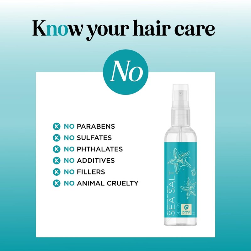Volumizing Sea Salt Spray by [Brand Name] - Texturizing Beach Waves & Curl Activator with Argan Oil