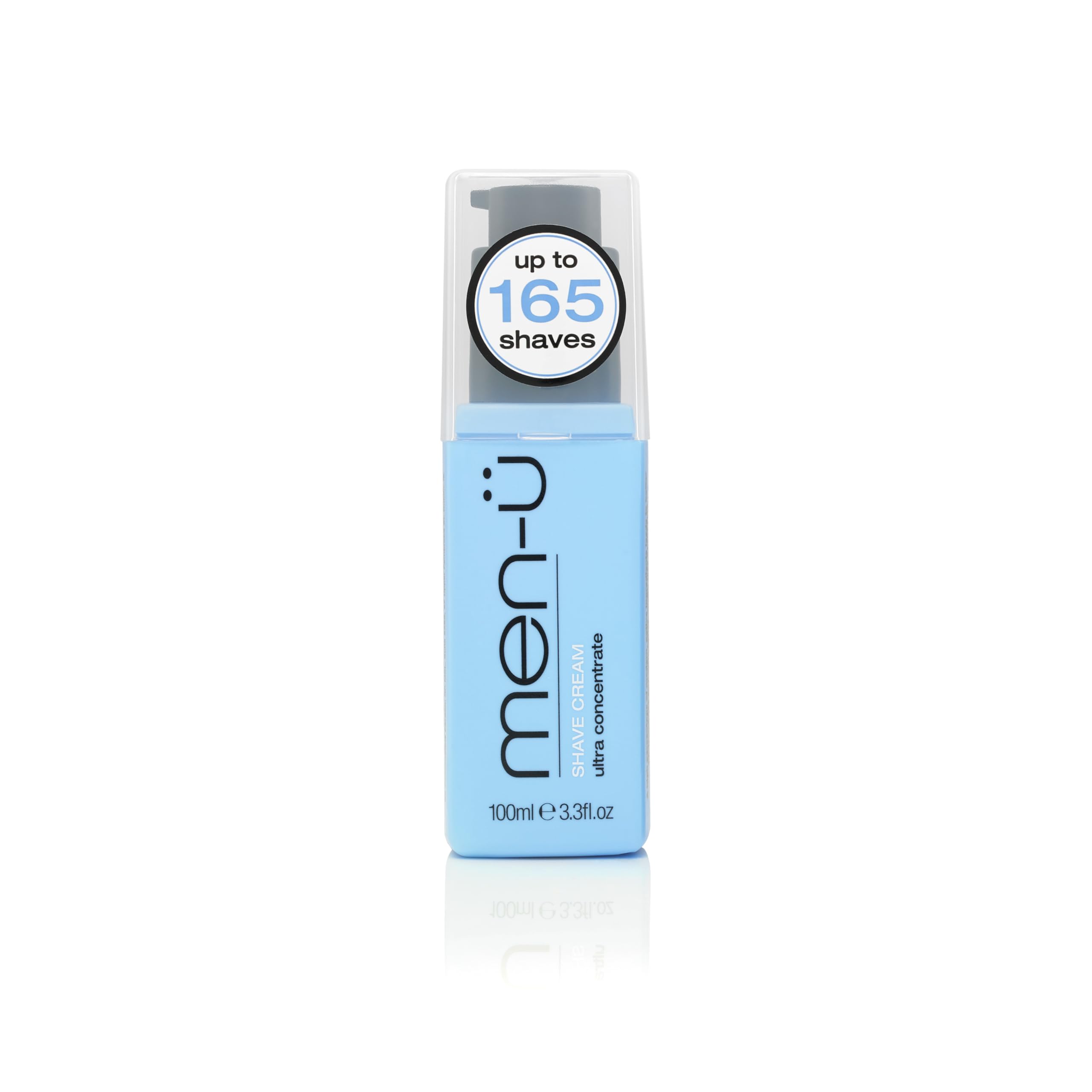 men-ü High-Performance Shaving Cream w/UP TO 165 SHAVES, mens shaving cream with Long Lasting/Ultra-Concentrate Formula with Tea Tree oil/Lubricants & Moisturisers, shaving cream mens 3.3 fl oz.…