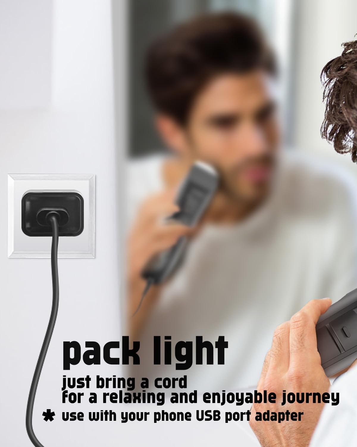Brio Beardscape Charger for Brio Beardscape V2, UL Listed Charger 3.3ft Power Cord, 1 Cleaning Brush