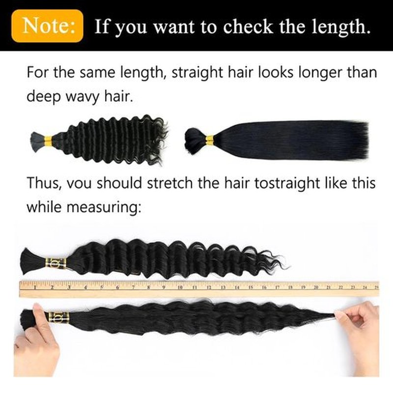 Deep Wave Bulk Hair for Braiding 18A Deep Water Wave Bulk Human Hair Brazilian Virgin Curly Human Hair 18 Inch 50g Curly Braiding for Boho Braids Micro Twist