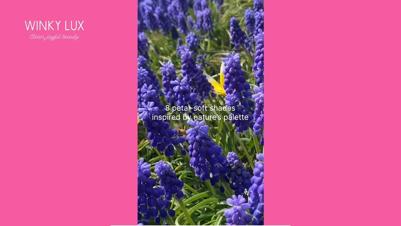 Winky Lux Rose Petal Liquid Eyeshadow, Longwear, Buildable, High-Pigment, Blendable, Crease-Proof, with Hydrating Vitamin E & Mango Seed Butter, Clean Beauty, Cruelty-Free, Vegan, Lavender Shimmer