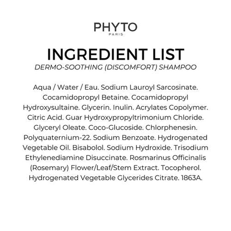 PHYTO Scalp Solutions Anti-Itch Shampoo - Soothing Relief for Sensitive Scalp - Alcohol-Free, 8.45 fl oz