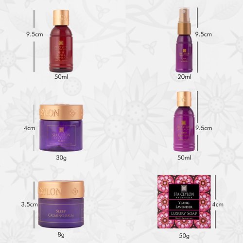 Spa Ceylon SLEEP HOME SPA SET | Body Care Set & Mini Travel Bag | Organic Self-Care Set | Vegan | Holiday Gift Set