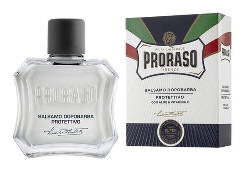 Proraso After Shave Balm - Soothing Aloe Vera & Vitamin E Formula for Dry Skin - 3.4oz