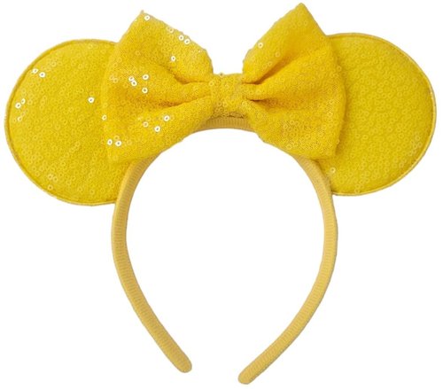 CLGIFT Sparkle Mouse Ears Collection: Red Sequin Mickey, Silver, Gold, Blue Belle, and Yellow Styles